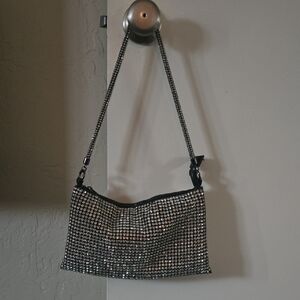 Elegant Simply Vera Wang Silver Mesh Evening Bag
